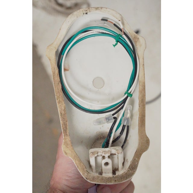 Mid 20th Century Restored Traditional White Ceramic Wall Sconces - a Pair For Sale - Image 9 of 9