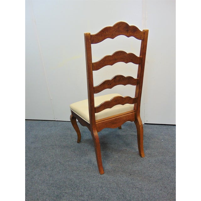 Country French Style Maple Ladderback Style Dining Chairs Set of 6
