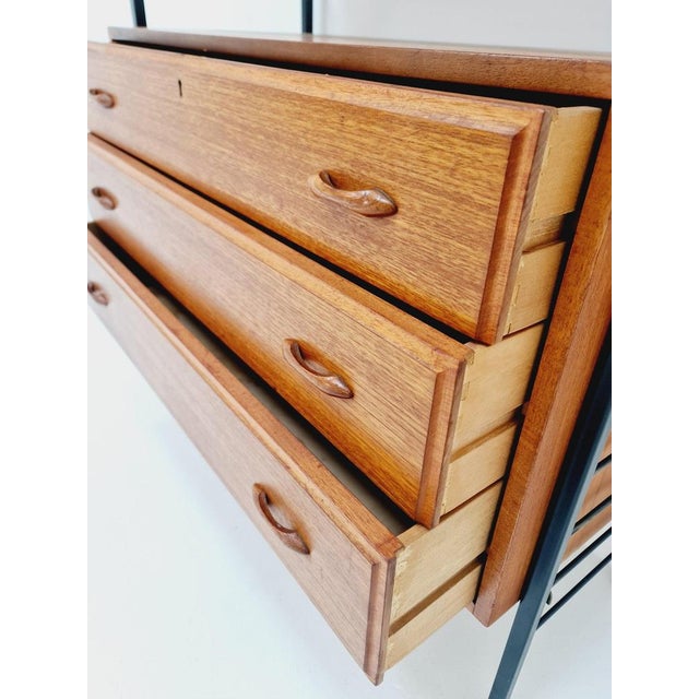 Vintage Free Standing Modular Unit Shelving System by Staples Ladderax, 1960s For Sale - Image 5 of 12