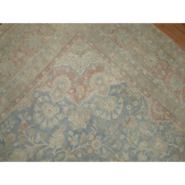 A room-size antique Persian Tabriz rug woven, early 20th century. Classic, Elegant, and the quality is there. the field is...
