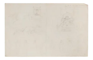 Unknown - La Belle Au Bois Dormant - Original Pencil Drawing - Early 20th Century