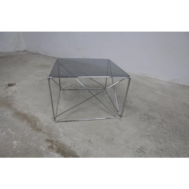 Isocèle Collection Coffee Table with Smoked Glass Top from Max Sauze, 1970 For Sale - Image 3 of 13