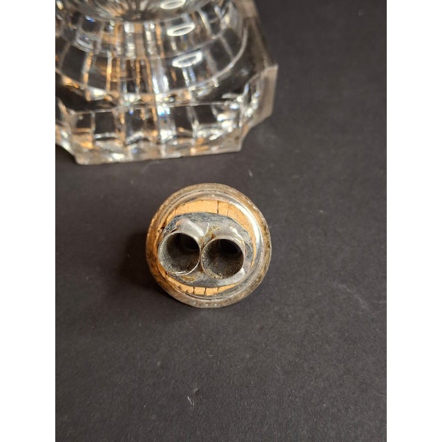 Rare Antique 1840 Eapg Flint Glass Whale Oil Lamp | Wheel-Etched Font & Starburst Base For Sale - Image 10 of 13
