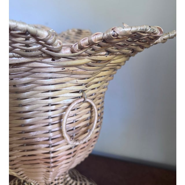Pair of Large Vintage Wicker Urns For Sale In Saint Louis - Image 6 of 17
