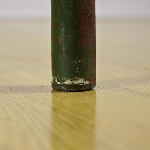 Metal Round Industrial Coffee Table, 1950s For Sale - Image 7 of 9