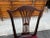18th Century George III Style carved mahogany side chair. Supported on square tapering, fluted legs united by H stretcher....