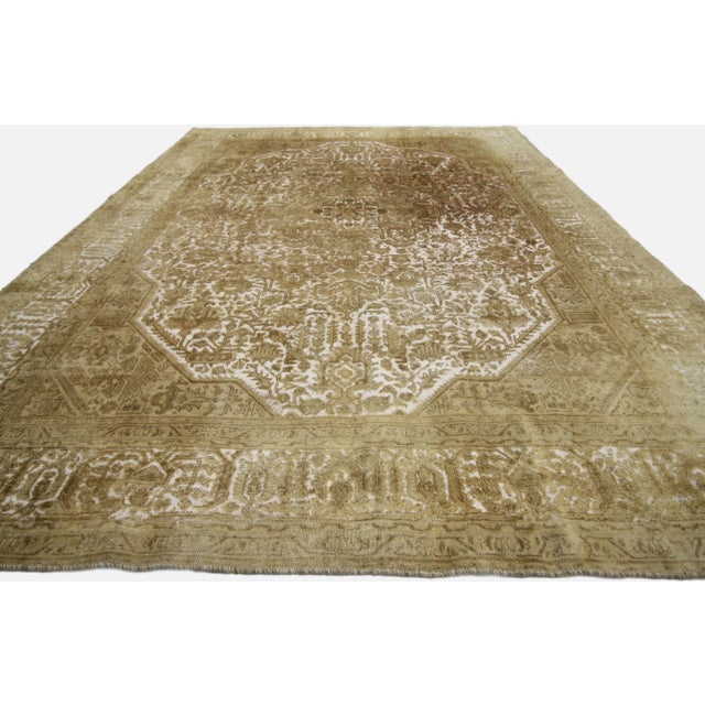 Chippendale Distressed Vintage Turkish Rug With Earth-Tone Colors - 08'00 X 11'03 For Sale - Image 3 of 7