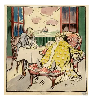 Pierre-Georges Jeanniot, Le Rire No.79 Proof, 1904, Lithograph & Gouache