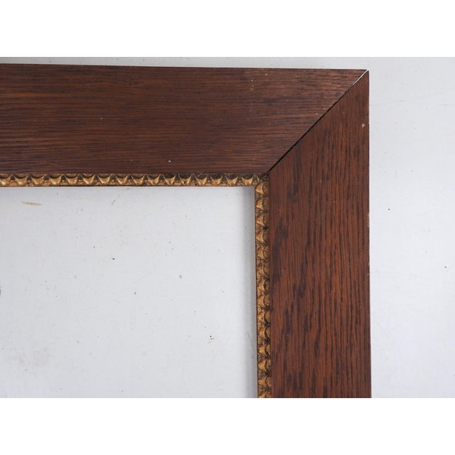 Antique Oak and Giltwood Picture Frame For Sale - Image 4 of 7