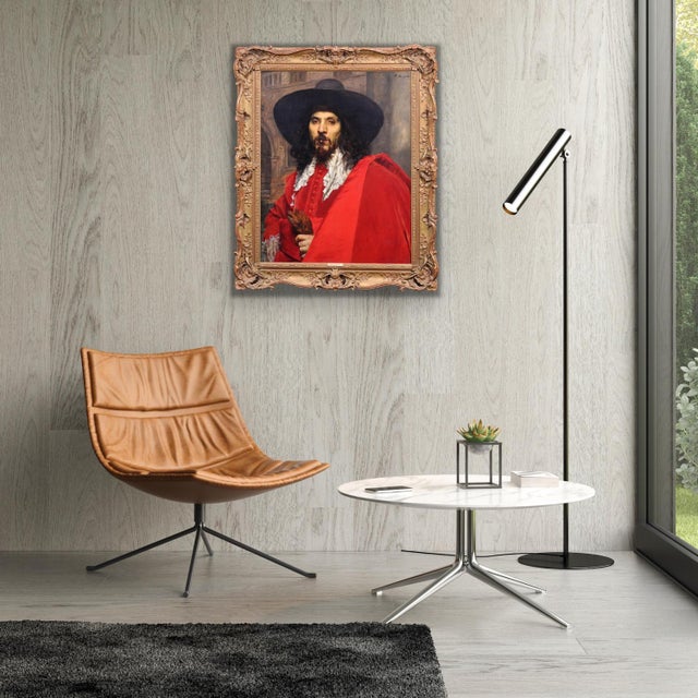 Ferdinand Victor Leon Roybet, Le Mousquetaire, 1880, Oil on Panel For Sale - Image 13 of 18