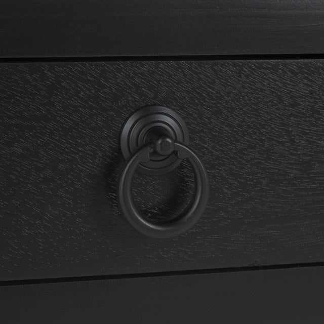 Heaven Scalloped Low Drawer Accent Table in Matte Black For Sale In Philadelphia - Image 6 of 10