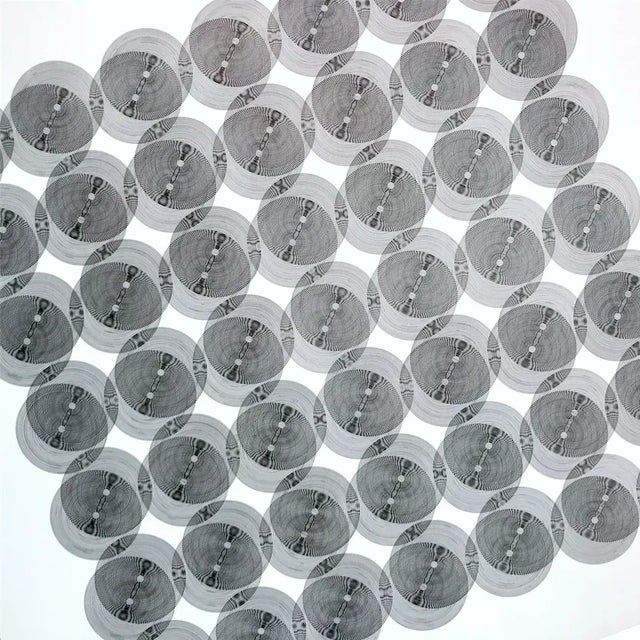 Ludwig Wilding''Single with 7 x 7 circles''Zincography, 1968on thick stock66.2 x 64.7 cmOp Art This piece is attributed to...