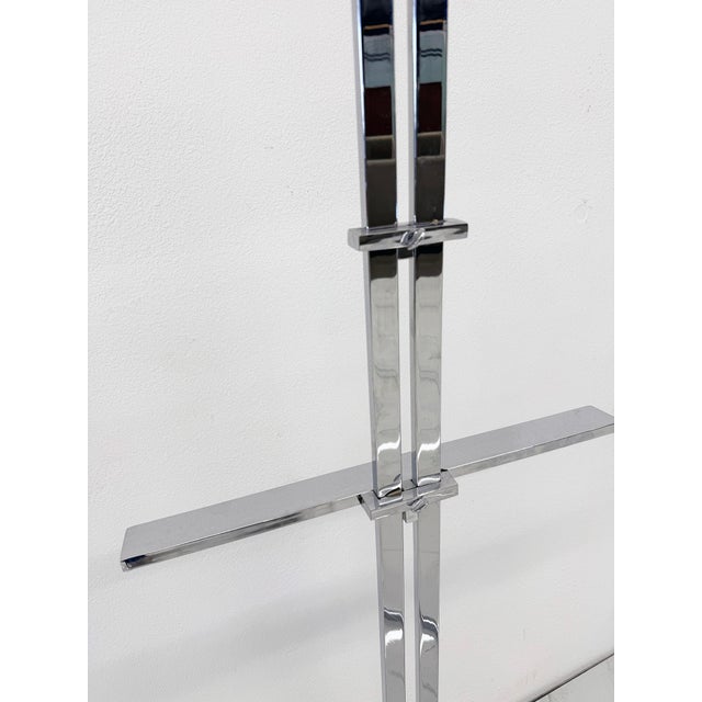 Silver Stunning Chrome Easel by Elaine Cohen for Design Institute of America, 1970's For Sale - Image 8 of 9