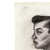 1950s Vintage Charcoal Portrait Drawing of a Woman in Profile With Ponytail For Sale - Image 5 of 8