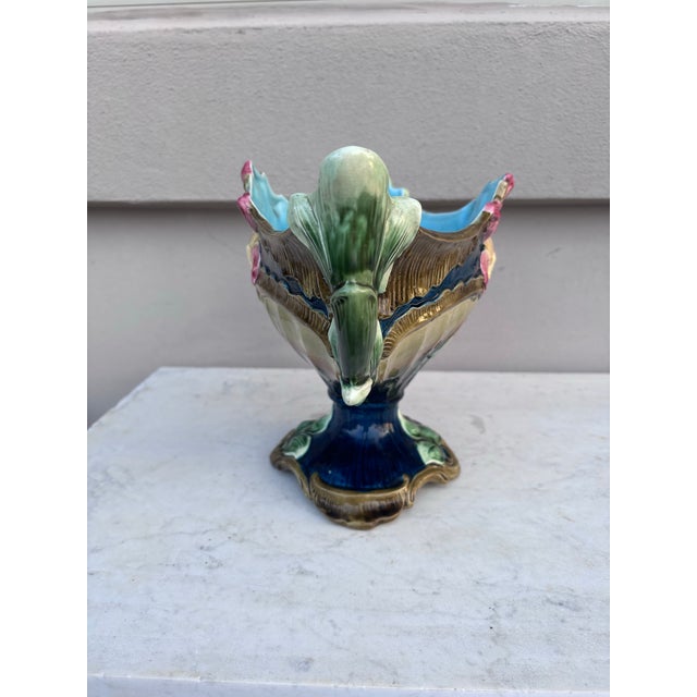 Austrian Majolica Lily Jardinière Greiner & Sohn, Circa 1900 For Sale In Austin - Image 6 of 9