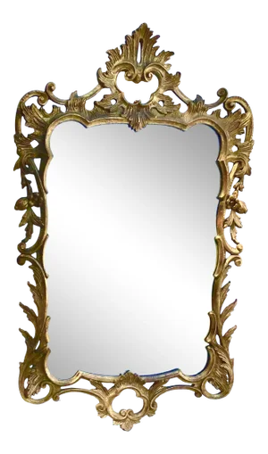 19th Century Chinese Chippendale Giltwood Wall Mirror