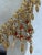 Metal Vintage 1960s Gold Tone Etruscan Revival Fringe Bib Collar Necklace With Faux Coral Dangles For Sale - Image 7 of 10
