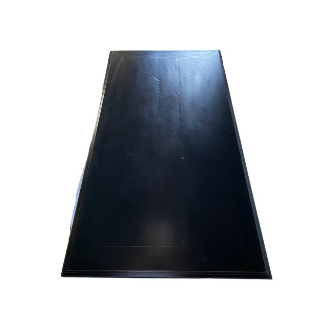 Wood Antique 19th C Louis XIII Style Ebonized Library Table / Writing Desk For Sale - Image 7 of 8