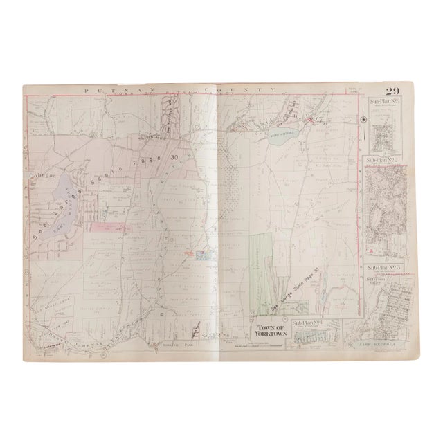 Vintage Hopkins Map of Town of Yorktown For Sale