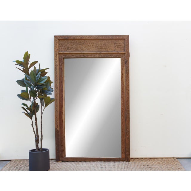 20th Century Oxidized Doorway Floor Mirror For Sale - Image 9 of 9