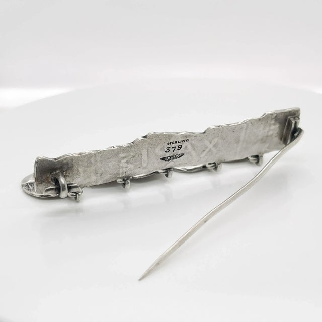 Silver Antique George Shiebler Sterling Silver Etruscan or Medallion Brooch For Sale - Image 8 of 10