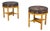 Tommi Parzinger, Nightstands, Bleached Mahogany, Leather, Usa, 1930s For Sale