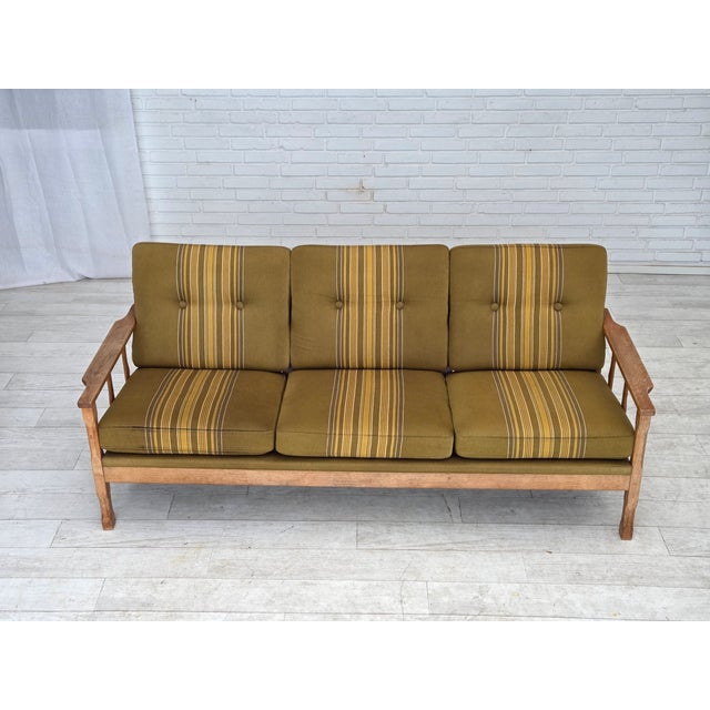 Mid-Century Modern Vintage Danish Three-Seater Sofa in Furniture Wool, 1970s For Sale - Image 3 of 18