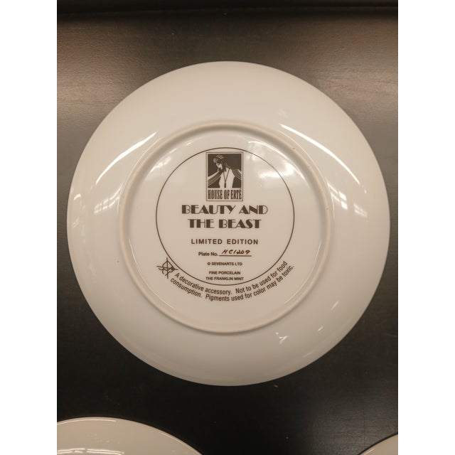 Late 20th Century House of Erté Limited Edition Art Deco Porcelain Plates - Set of Five For Sale - Image 9 of 11