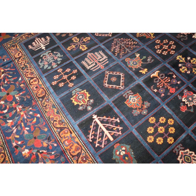 Square Garden Design Persian Bakhtiari Rug rug no.j4538 For Sale - Image 11 of 13