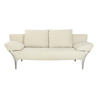 Model 1600 2-Seater Sofa in Cream Fabric from Rolf Benz For Sale