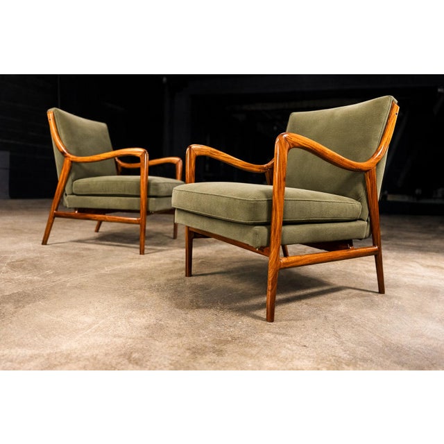 Pair of Sculptural Armchairs by Giuseppe Scapinelli in Caviúna Wood & Mohair, Brazil, 1950s For Sale - Image 15 of 15