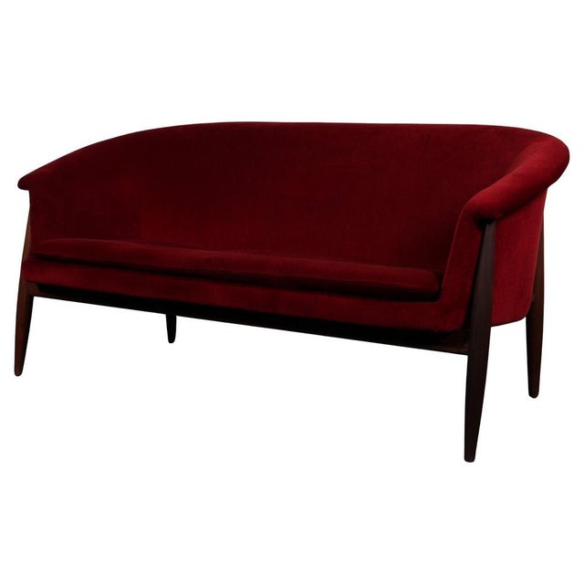 Wood 2-Seater Sofa attributed to Johannes Andersen, Sweden, 1960s For Sale - Image 7 of 7