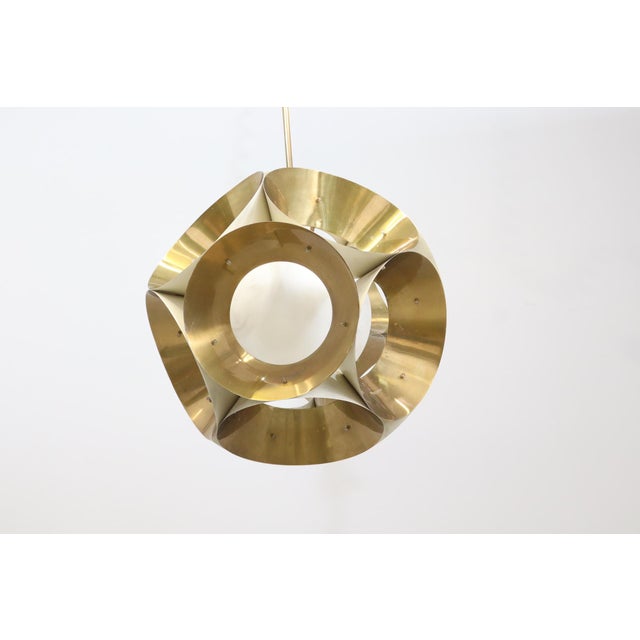 Metal Pendant Lamp by Angelo Lelii for Arredoluce, 1963 For Sale - Image 7 of 18