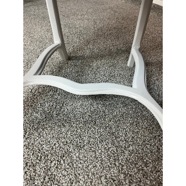 Rare Mid Century Patio Attributed to Arthur Court Rare Lily Aluminum Table and Chairs For Sale - Image 14 of 15