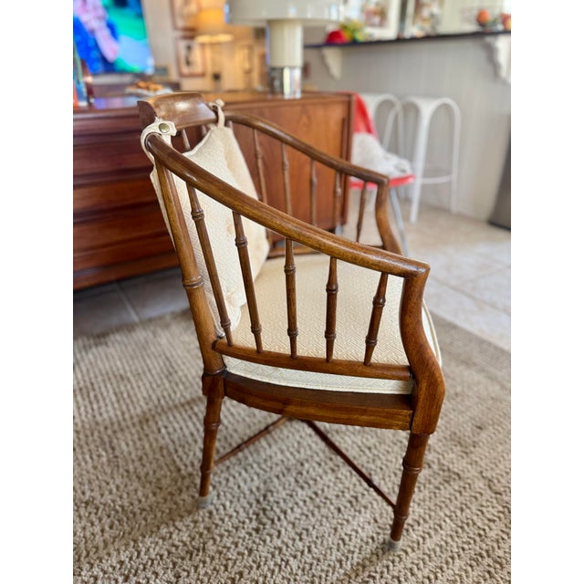 Mid-Century Modern A Mid Century Modern Side Chair by Drexel With a Bamboo Design, Circa 1970s. For Sale - Image 3 of 12