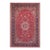 Shabby Chic Persian Kashan Red/Blue Wool Rug - 9'8'' X 13'2'' For Sale