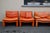 Series 5 Lounge Chairs in Cognac Orange Leather, 1970s, Set of 5 For Sale - Image 13 of 18
