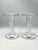 Retired pair of Simon Pearce Stratton single-light candlesticks, expertly hand-blown in lead-free crystal with the...