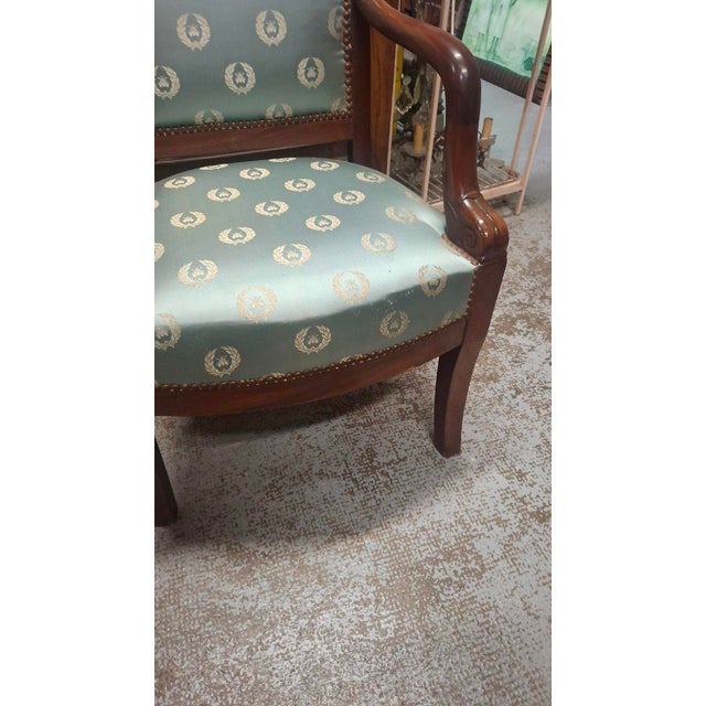 Brown Antique Lounge Chairs in Mahogany, 1890, Set of 2 For Sale - Image 8 of 10
