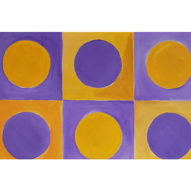 2022, Bauhaus Style Squared Painting by Natalia Roman For Sale In Miami - Image 6 of 8