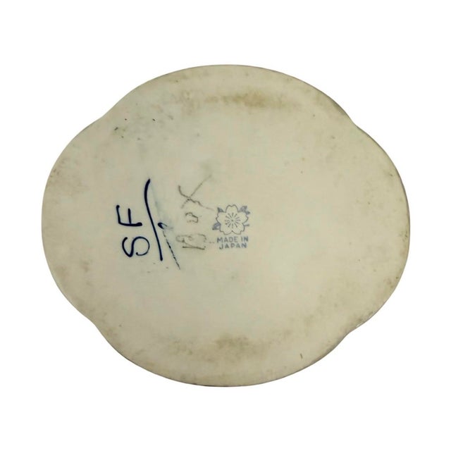 1930’s Noritake Lusterware Art Deco Lady Powder Box Vanity Dresser Jar (A-17). For Sale - Image 9 of 10