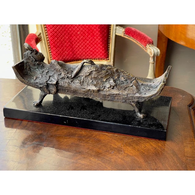 1950s 1950s Bronze Sculpture of Reclining Nude For Sale - Image 5 of 5