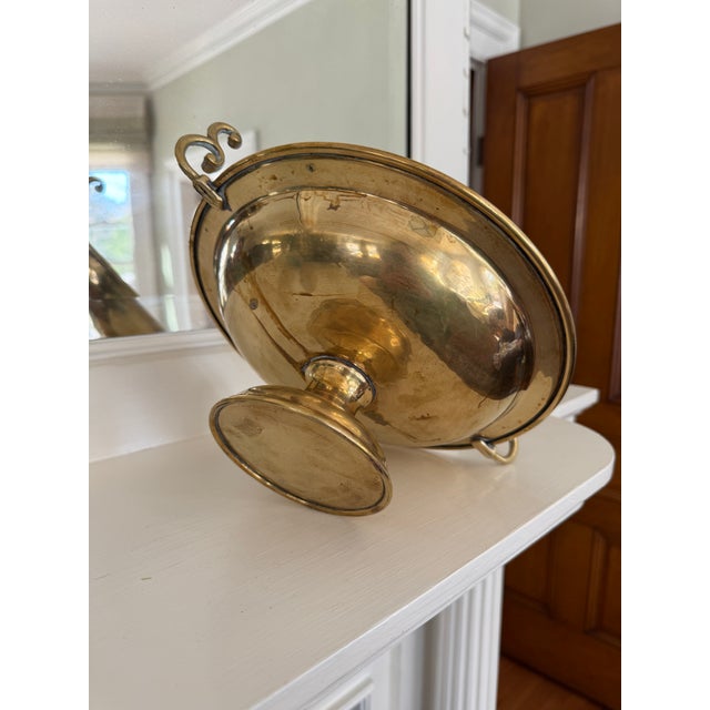 Mid 20th Century Vintage Hammered Brass Tazza For Sale - Image 5 of 5