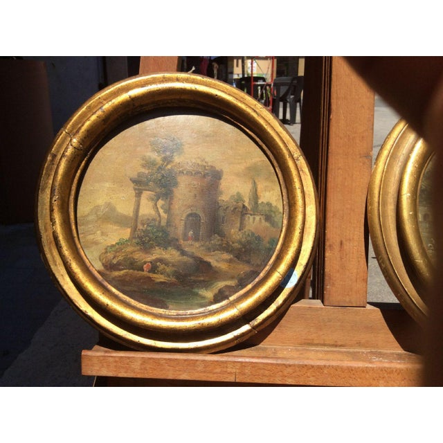 Landscapes, Oil on Panel, Framed, Set of 2 For Sale - Image 3 of 6