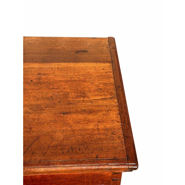 Late 18th Century Antique Queen Anne Pennsylvania Walnut Dovetailed Blanket Chest With Iron Hinges For Sale - Image 5 of 12