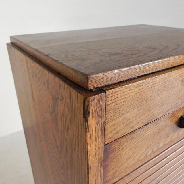 Oak Roller Shutter Cabinet, 1930s For Sale - Image 13 of 18
