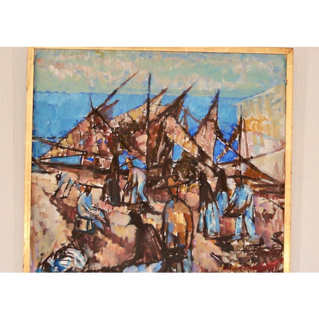 Lennart Andersson, Boats, 1959, Oil on Canvas, Framed For Sale - Image 18 of 18