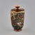 Small Japanese vase Satsuma . (Bizan Shimazu Family Crest C1912-26). Height 16cm.