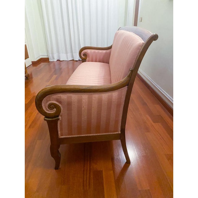 Antique French Sofa in Walnut, 1830 For Sale - Image 4 of 15