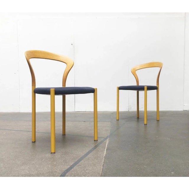 Postmodern German Lotus Stacking Chairs and Table by Hartmut Lohmeyer for Kusch+Co, Set of 3 For Sale - Image 3 of 18